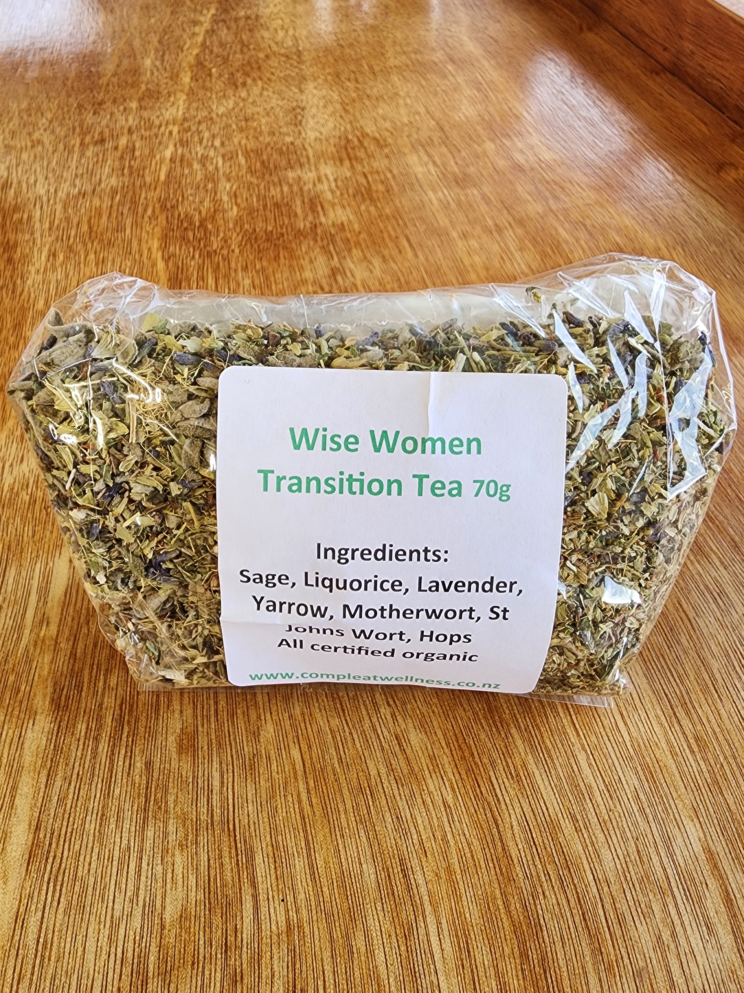 Compleat Wise Women Transitional Tea 70g PACK DOWN